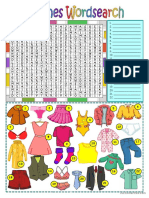 Clothes Wordsearch