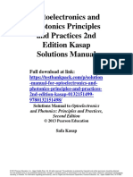 Optoelectronics and Photonics Principles and Practices 2nd Edition Kasap Solutions Manual Download