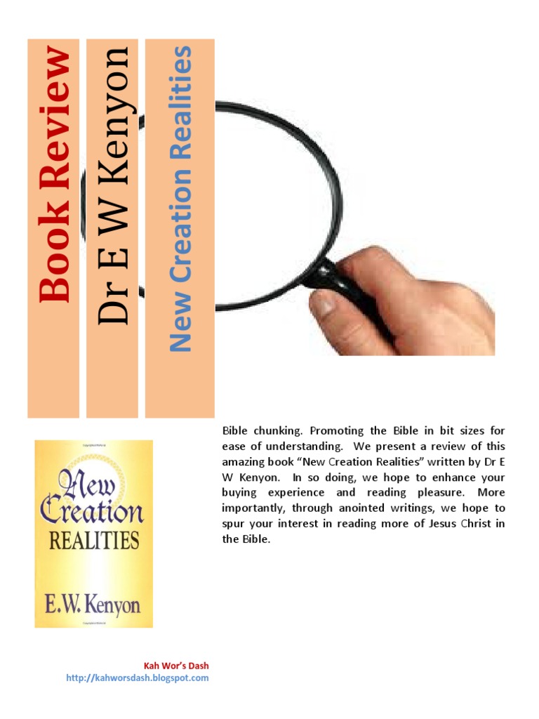 Book Review New Creation Realities By DR E W Kenyon PDF Armor Of
