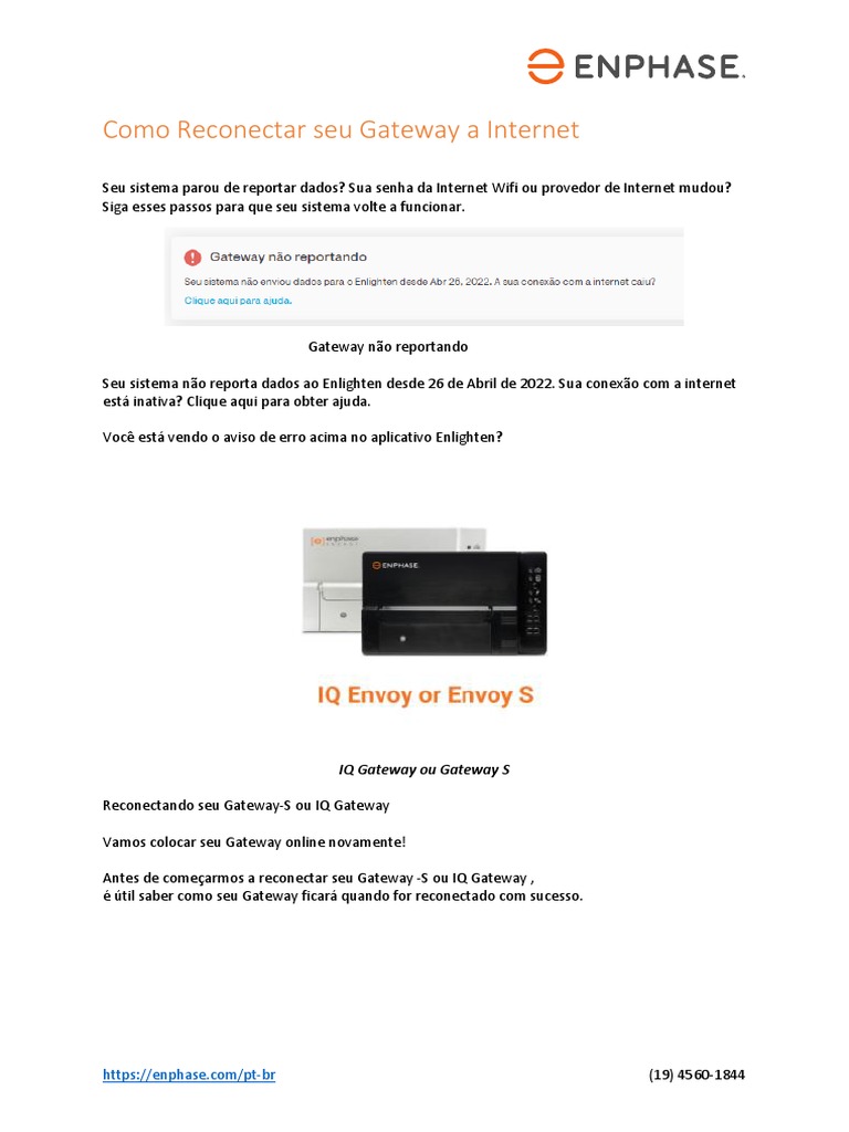 Reconexão do Gateway à Internet | PDF | Computadores