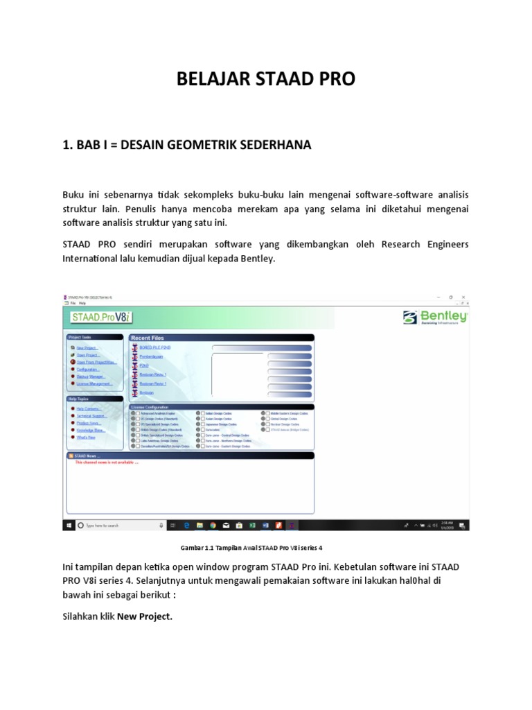 Panduan Penggunaan STAAD Pro V8i | PDF