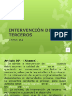 INTERVENCIÓN DE TERCEROS Tema # 4
