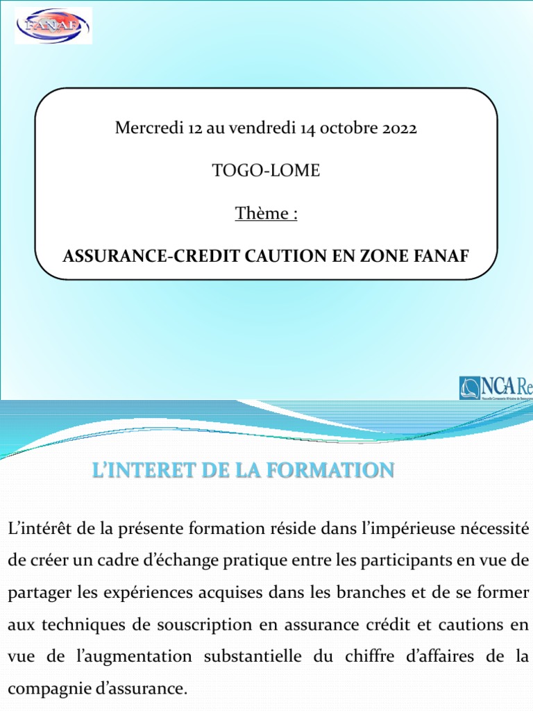 Comment Derouler Le Credit Documentaire Back To Back Schéma SEMINAIRE LOME ASSURANCE CREDIT & CAUTION_OCTOBRE 2022 V1 | PDF
