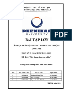 Bài Tập Lớn: Bộ Giáo Dục Và Đào Tạo Trường Đại Học Phenikaa