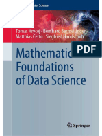 (Texts in Computer Science) Tomas Hrycej, Bernhard Bermeitinger, Matthias Cetto, Siegfried Handschuh - Mathematical Foundations of Data Science-Springer (2023)