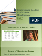 Empowering Leaders Professional Development: Sebrina Smellie EAD-533 August 2, 2023