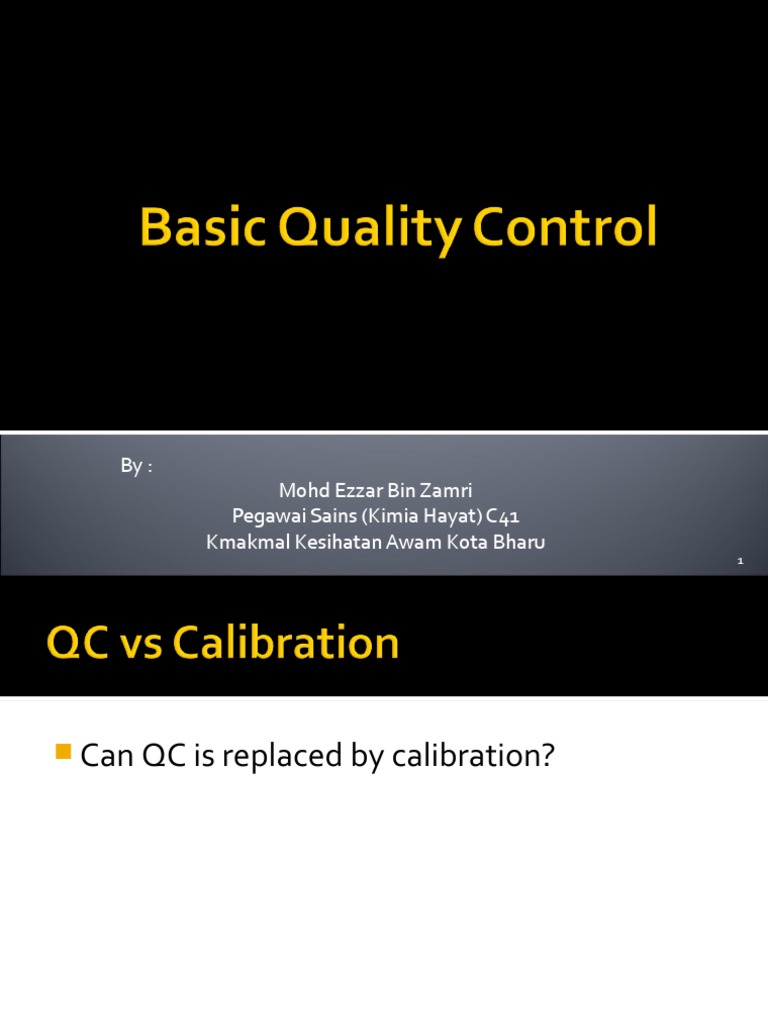 Calibration vs QC in Lab Testing | PDF | Teaching Methods & Materials