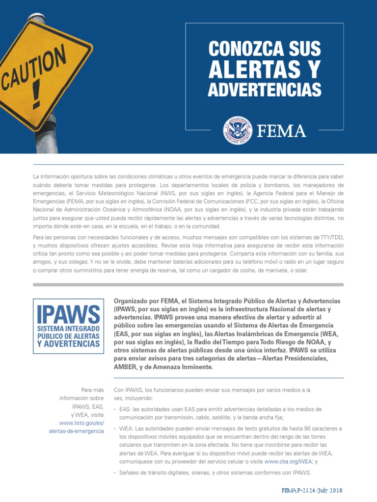 Ready Know Alerts Warnings Spanish PDF