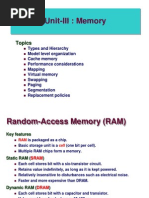 Unit-III: Memory: Topics