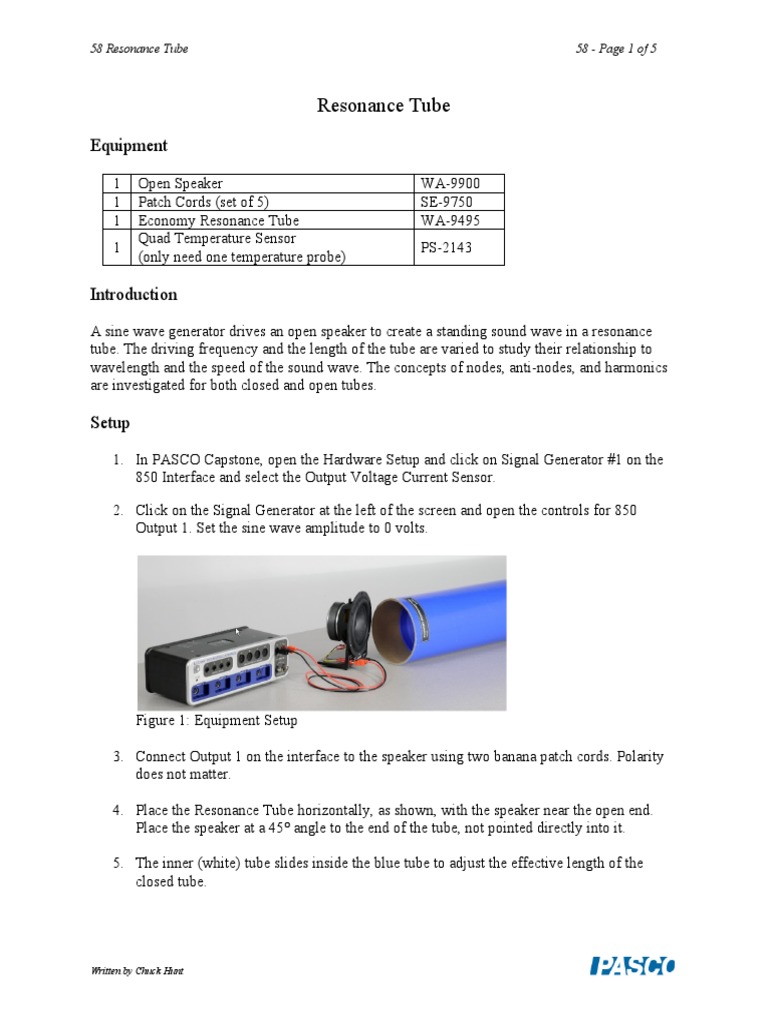 58 Resonance Tube | PDF