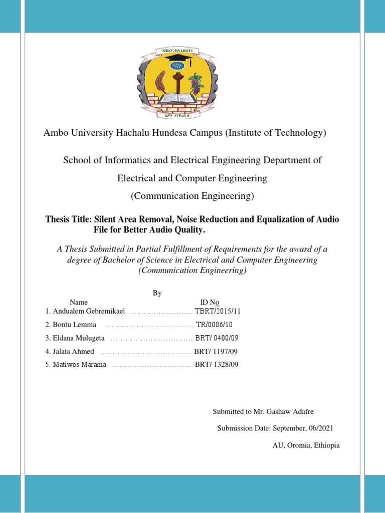 Final Printed End PDF Equalization (Audio) Digital Audio
