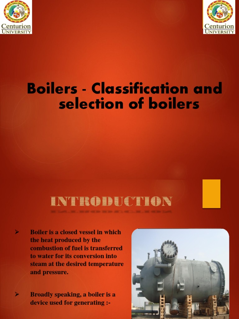 2.7 Boilers Classification and Selection of Boilers PDF Boiler Steam