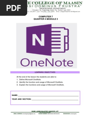 Q4 Lesson 3 OneNote