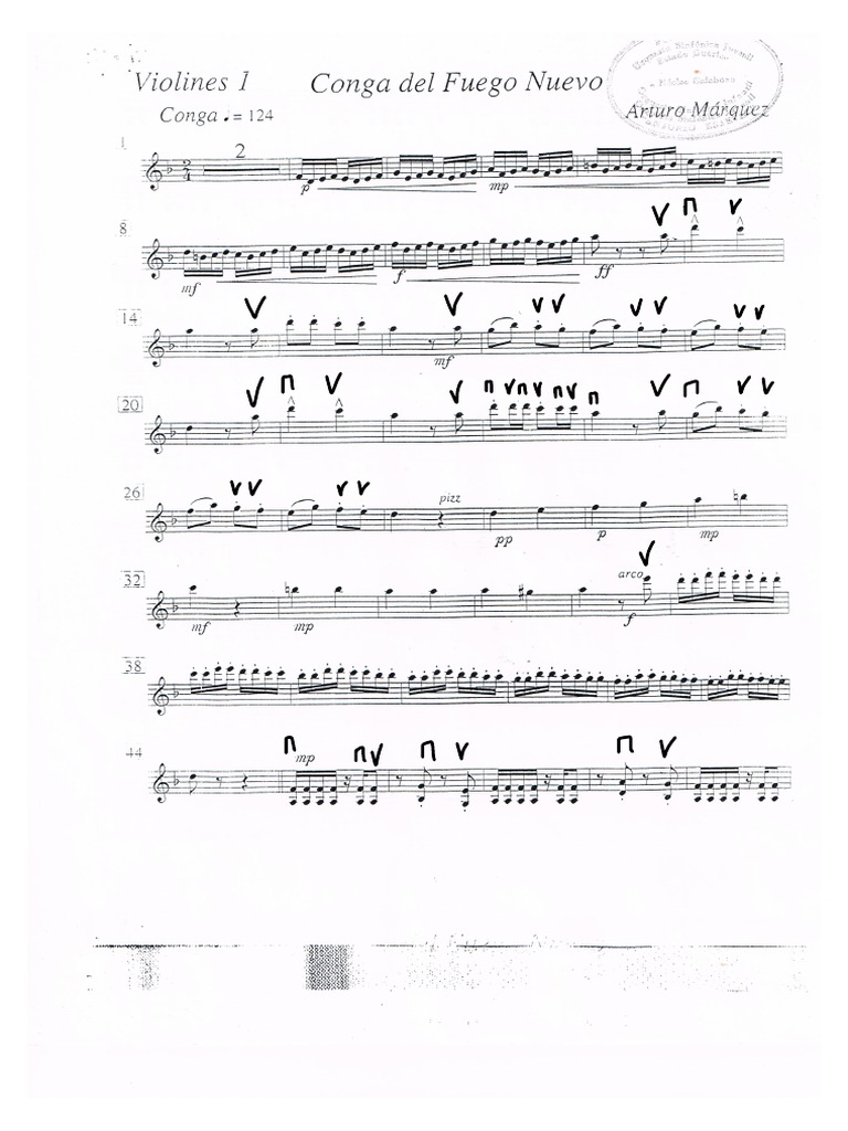 Conga Del Fuego Violin 1 PDF