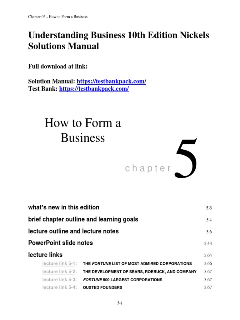 Understanding Business 10th Edition Nickels Solutions Manual 1 PDF