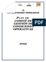 Plan de Comite de Gestión de Condiciones Operativas