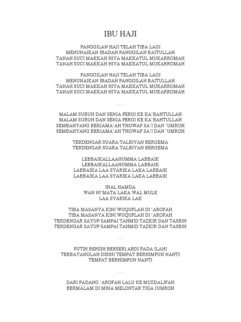 Ibu Haji Pdf