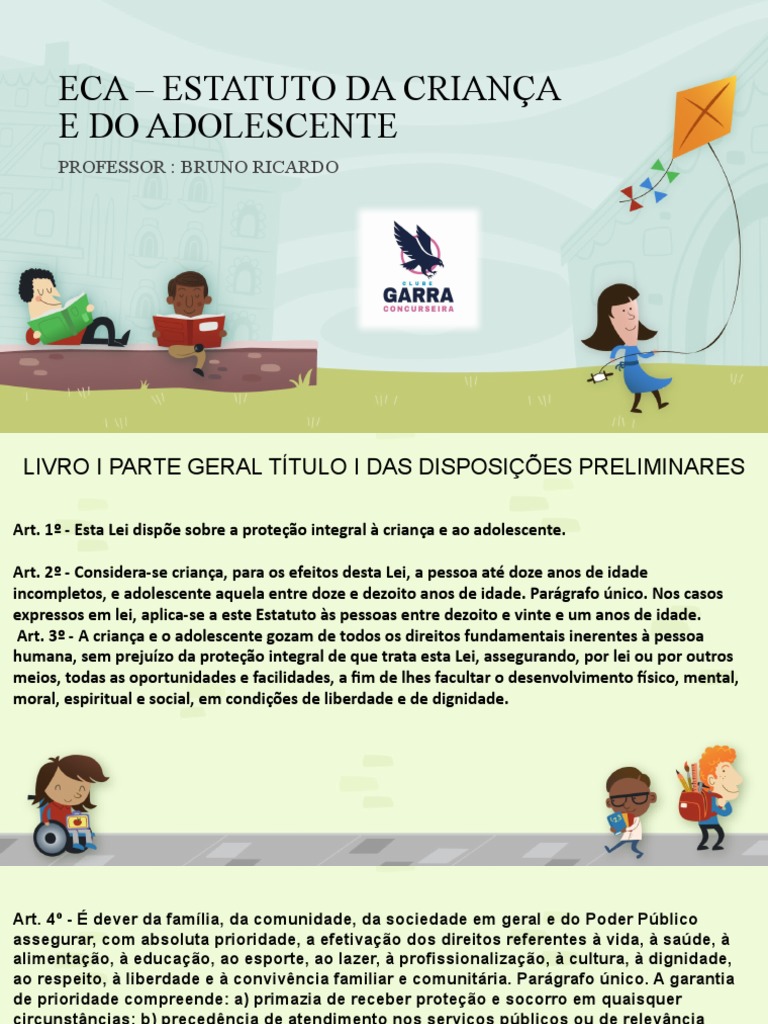 ECA: Direitos da Criança e Adolescente | PDF | Família | Adoção