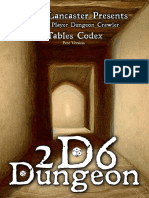2D6 Dungeon Tables Codex Free Version
