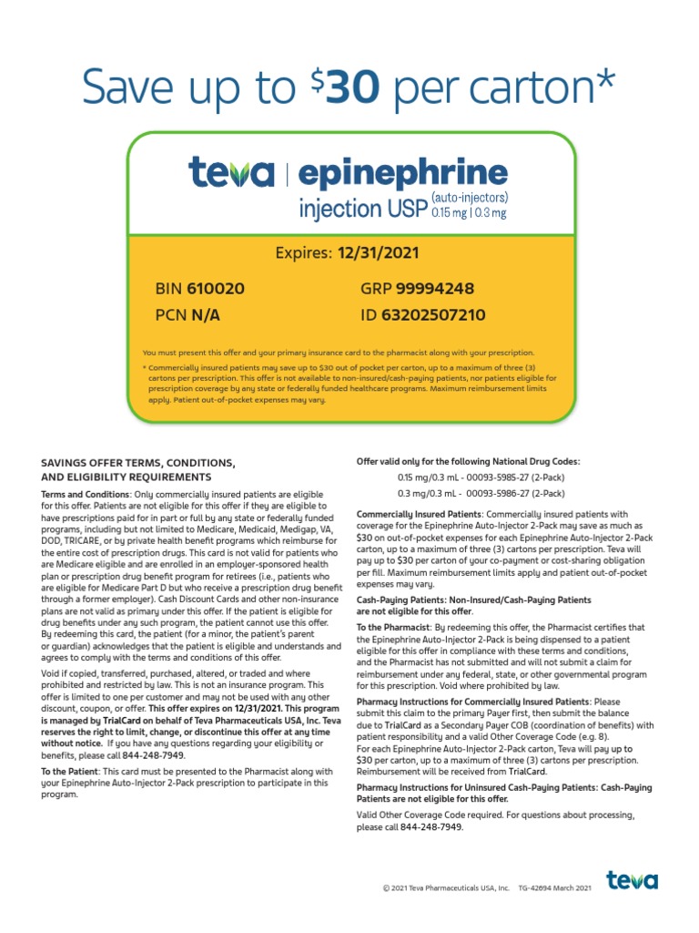 Epinephrine Download Card Final | PDF