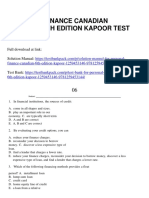 Personal Finance Canadian Canadian 6th Edition Kapoor Test Bank Download