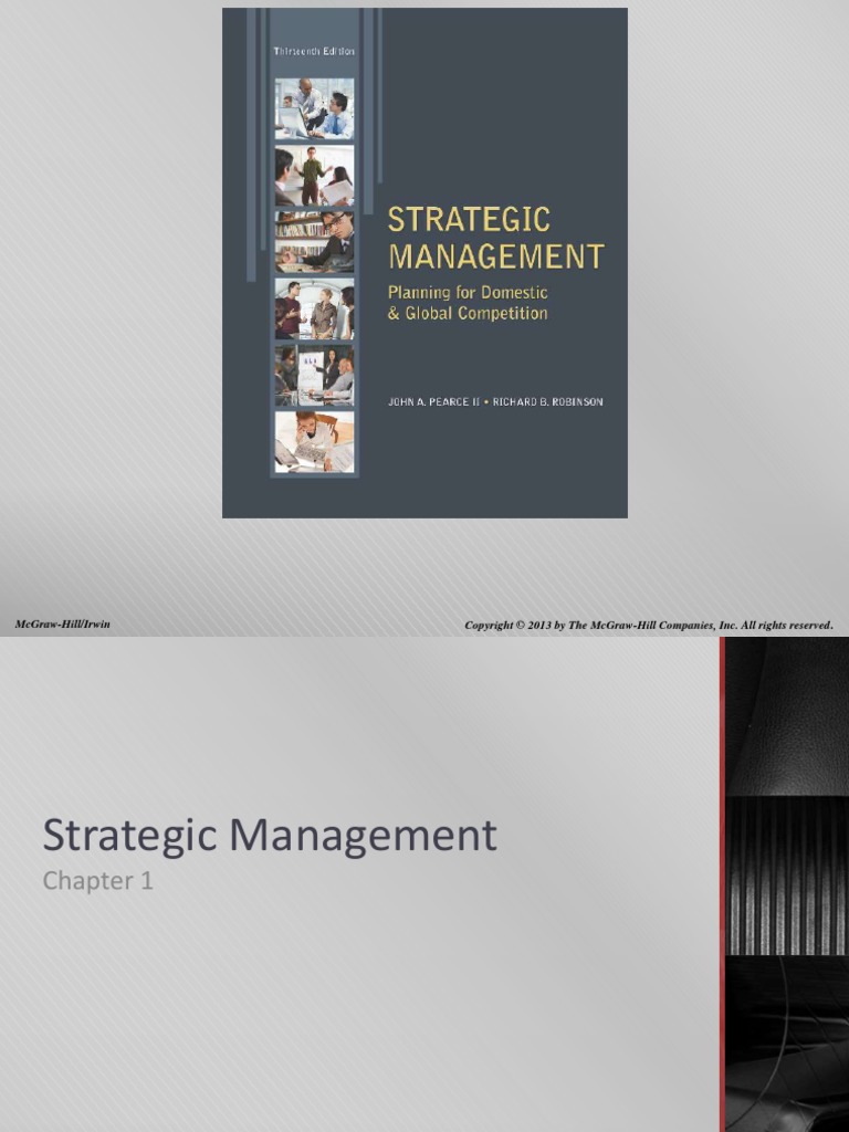 Chapter 1 - Strategic Management | PDF