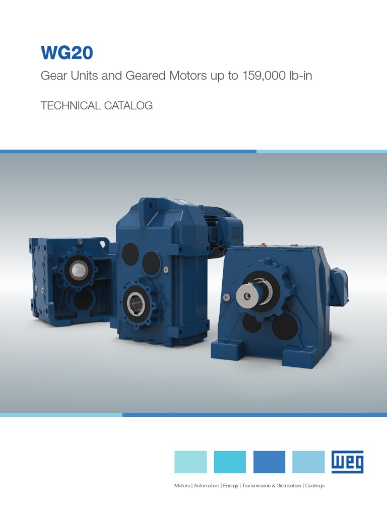 WEG WMO WG20 Gear Units and Geared Motors 50116553 Brochure
