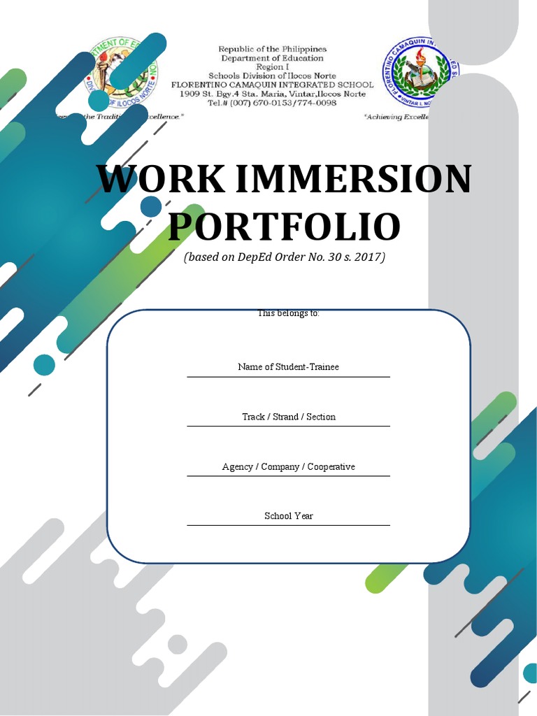 Shs Work Immersion Portfolio Final | PDF | Career & Growth
