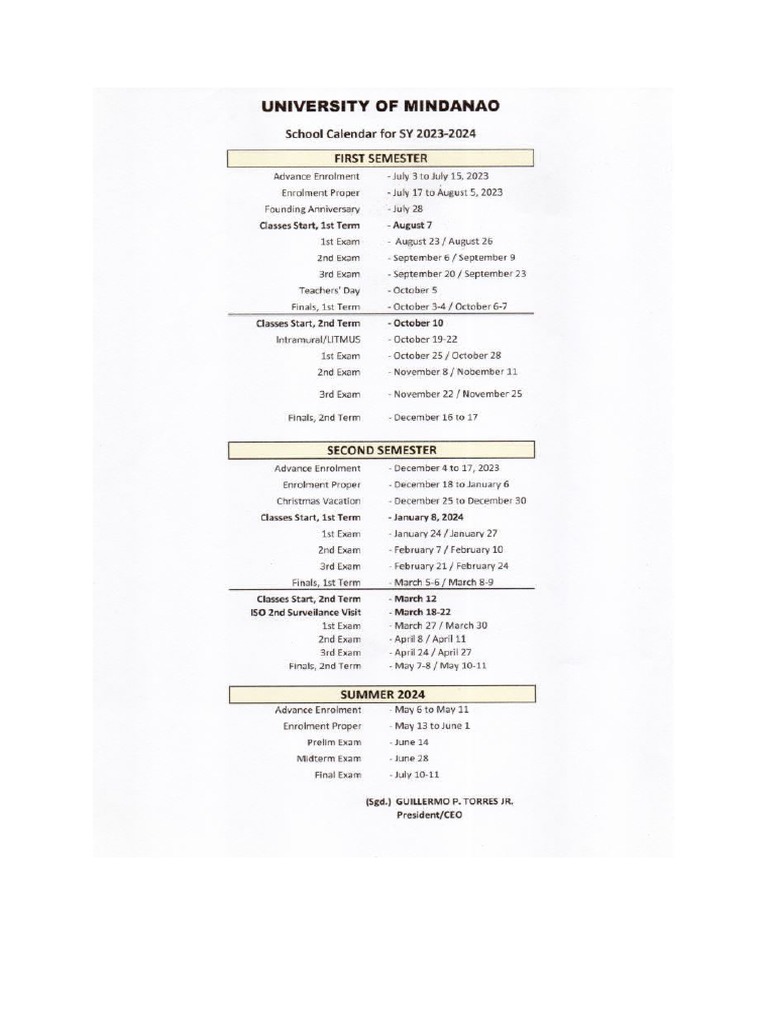 UM School Calendar 20232024 PDF