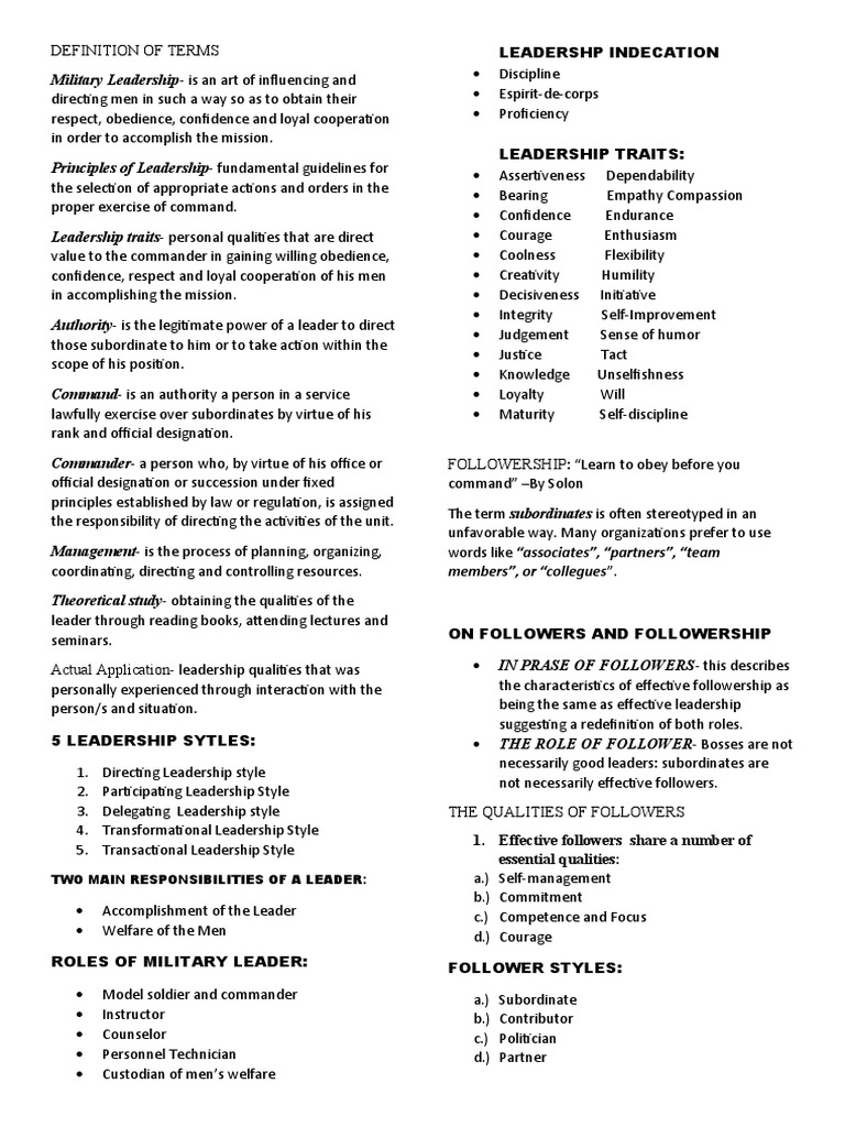Military Leadership and Communication | PDF
