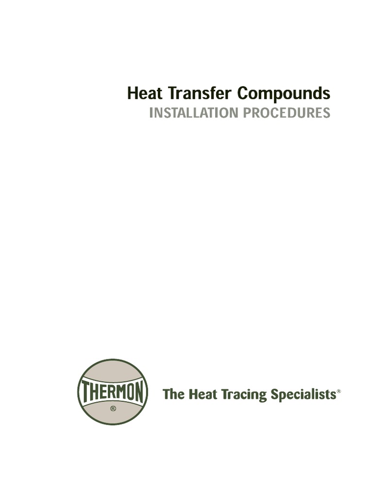 HEAT TRANSFER COMPOUNDS INSTALLATION PROCEDURES PDF