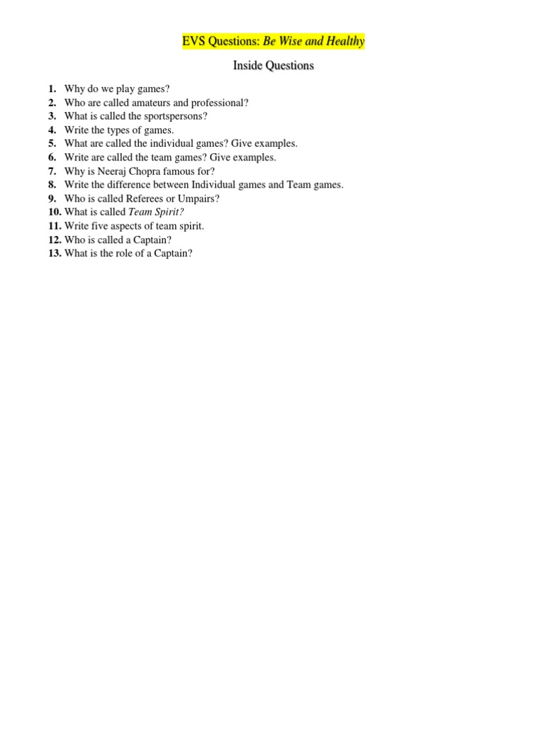 EVS Questions Chapter 8 | PDF