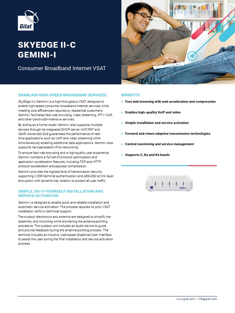 Gilat Product Sheet SkyEdge II C Gemini I | PDF