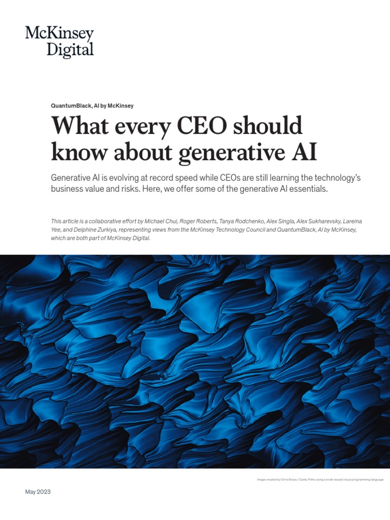 What Every Ceo Should Know About Generative Ai | PDF