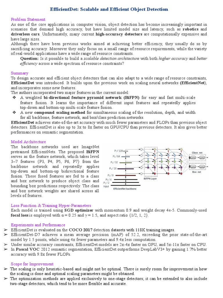 EfficientDet: Scalable Object Detection | PDF | Teaching Methods ...