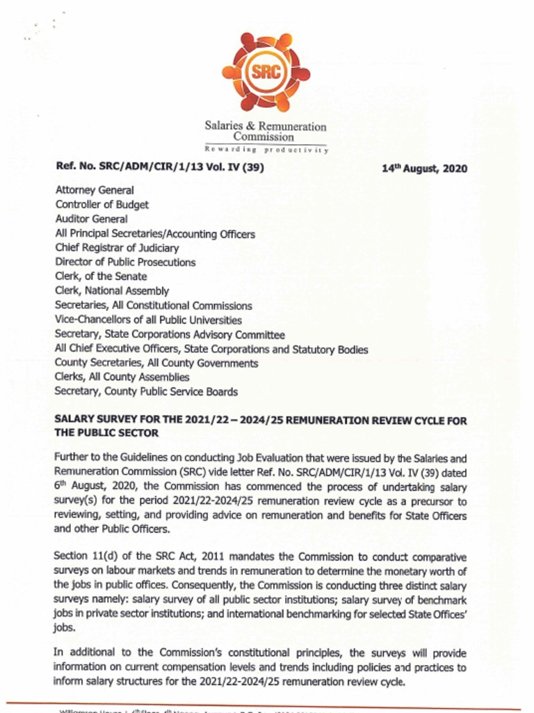 Salary Survey For The 2021 2025 Remuneration Review Cycle For Public