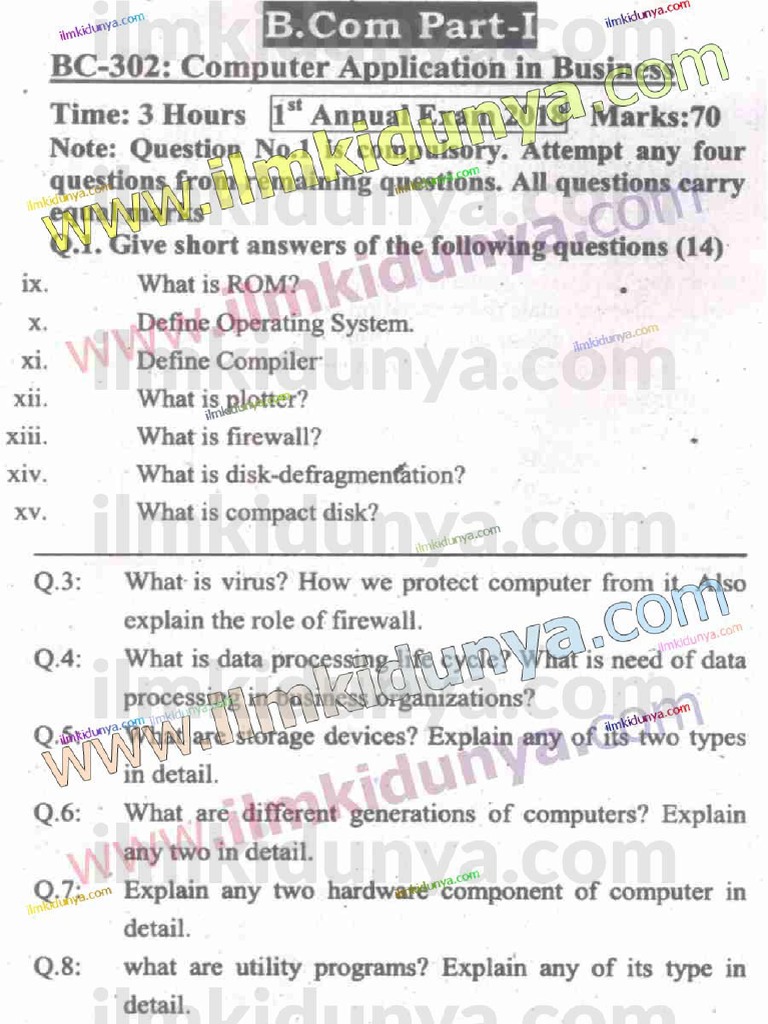 Gcuf Affiliated Colleges Course Outline
