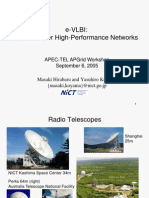 E-Vlbi: Science Over High-Performance Networks: Apec-Tel Apgrid Workshop September 6, 2005