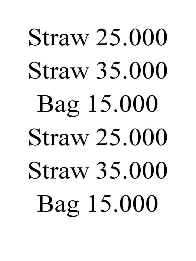 Harga Straw PDF