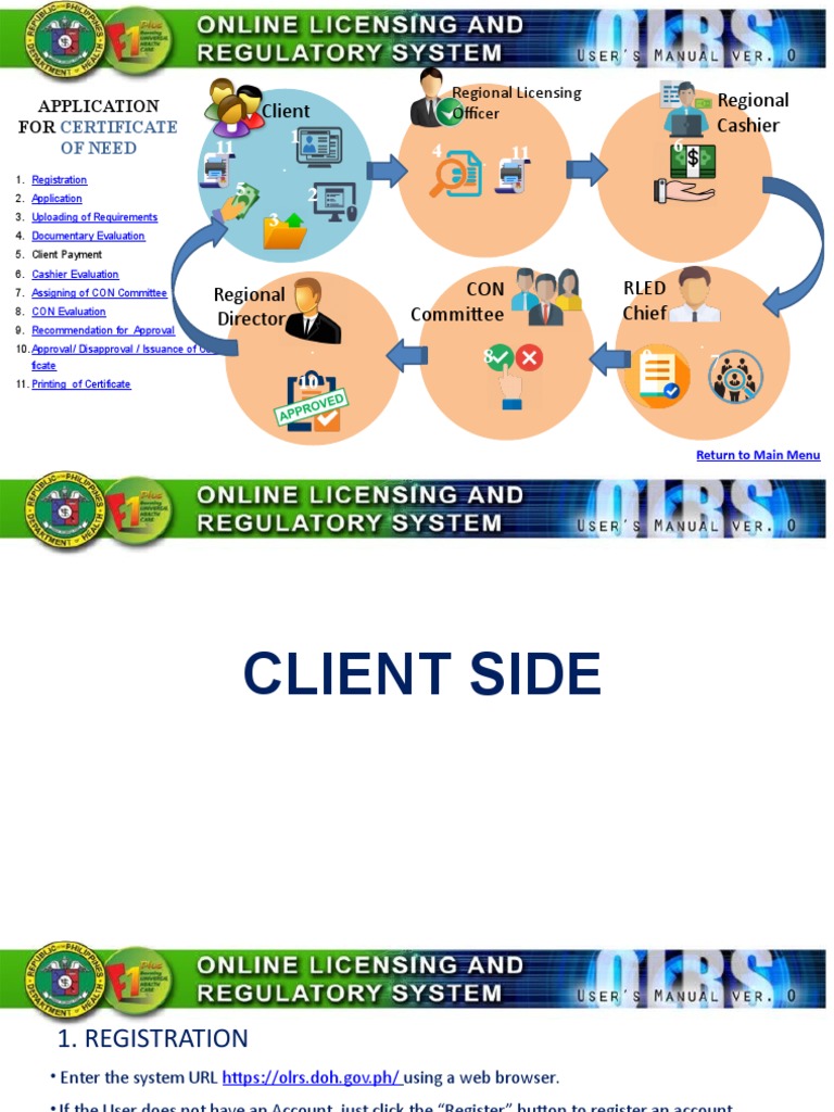 OLRS Login and Application Guide | PDF