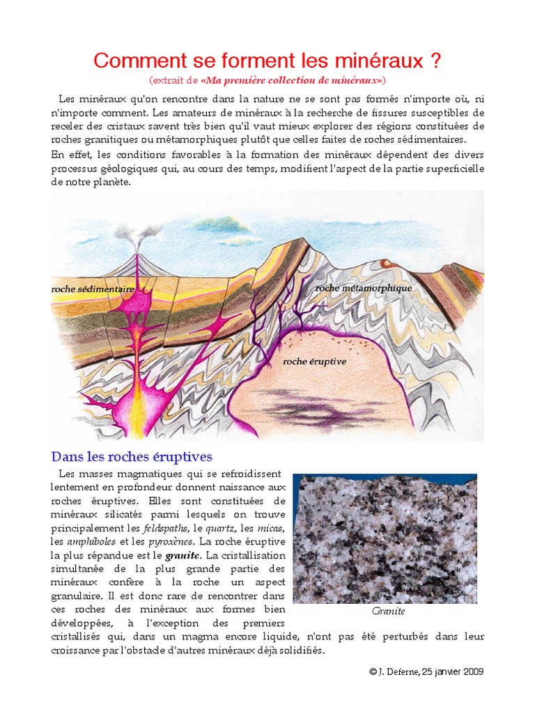 Formation des minéraux en géologie | PDF