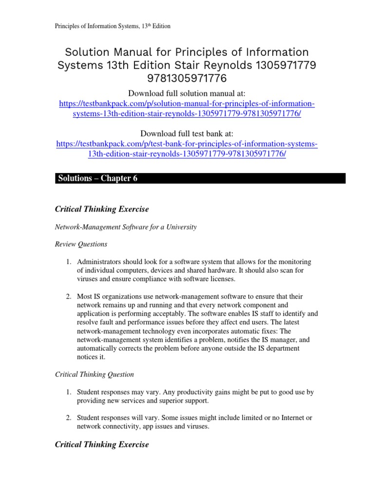 PRINCIPLES OF INFORMATION SYSTEMS 14TH EDITION PDF FREE DOWNLOAD 2022 visual data 6