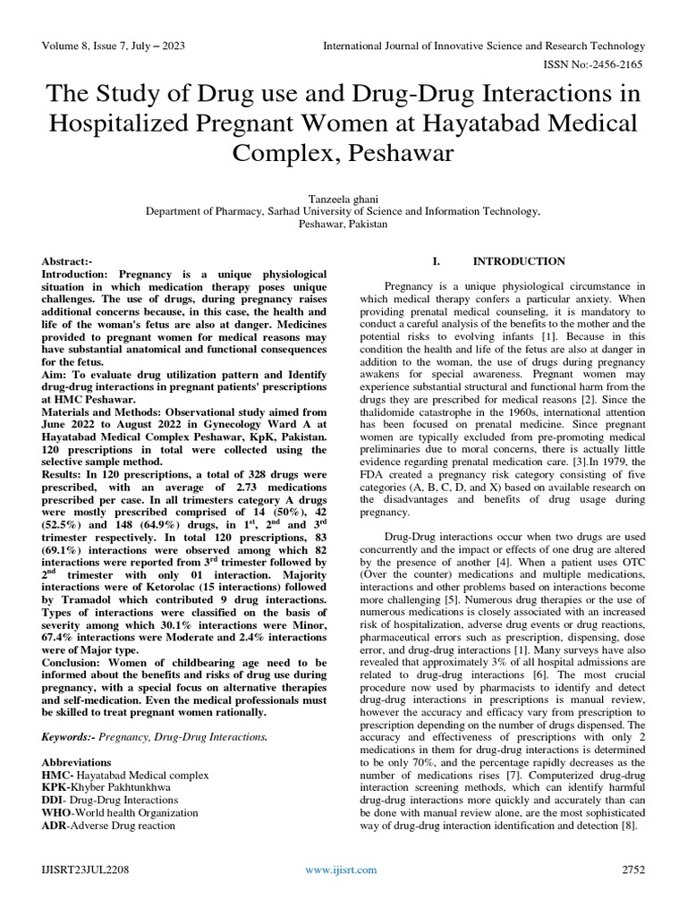 The Study of Drug Use and Drug-Drug Interactions in Hospitalized ...