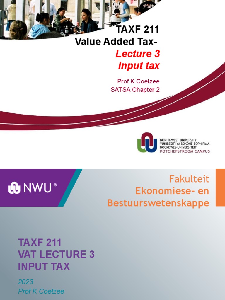 2023 VATLecture3 Input Tax | PDF