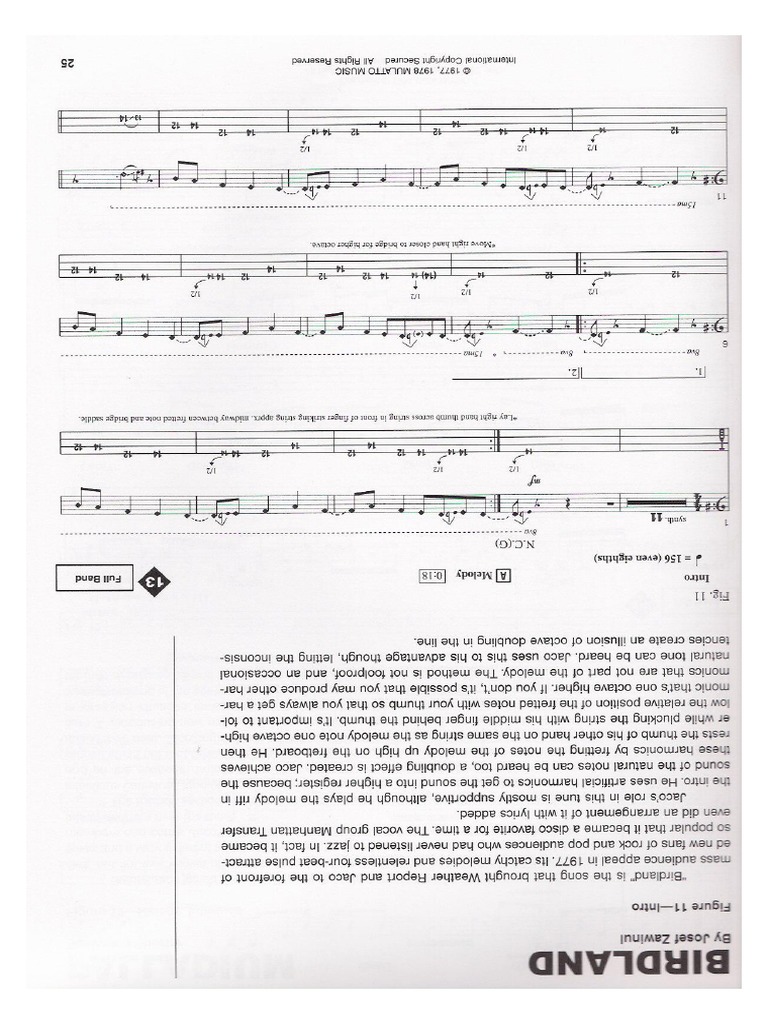 Birdland Bass Theme (Dan Towey Play-A-Long) | PDF