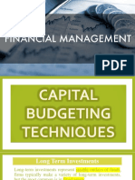 Capital Budgeting Techniques