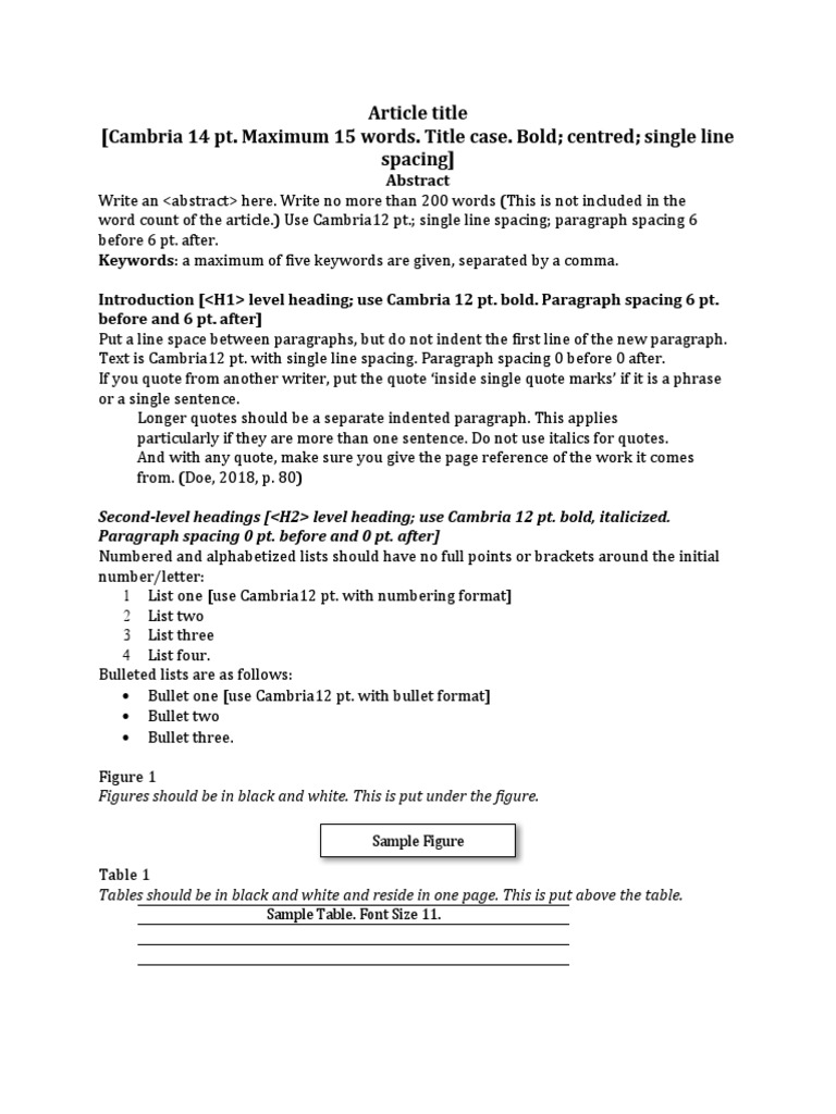 Final Research Project Format Requirement | PDF