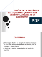 Las analogías en la enseñanza del equilibrio químico