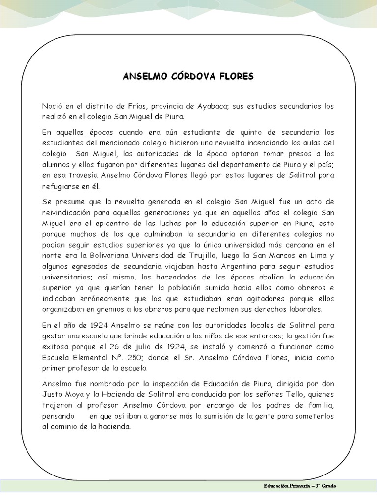 Biografía Actual de Anselmo Cordova Flores PDF