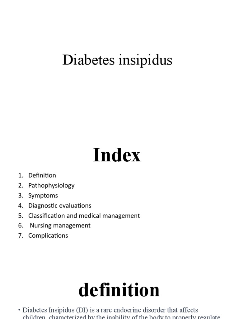 Understanding Diabetes Insipidus | PDF